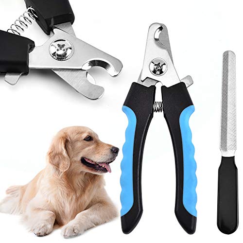 SXYHKJ Coupe-Griffes pour Chien et Chat Pince à Ongles coupante avec Lime à Ongles - pour l'entretien des Griffes pour Les Petits, Moyens Chiens, Chats, Lapins, cochons d'Inde (Bleu) Cover