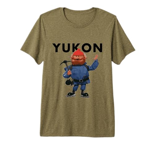 Xmas Retro Teez - Yukon Cornelius - Rudolph - Mens Grey Cartoon T-Shirt - Small - Short Sleeve - Crew Neck - Slim Fit - Winter - Imported - Holiday Christmas