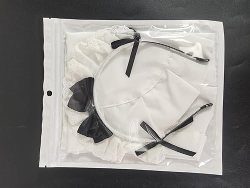 SwirlColor Kids Aprons for Cooking, Waist Pleated Lace White Apron Retro Multiuse Kids Apron for Kitchen Costume Party, with a Headband for Girls Aged 7-10 - Image 9