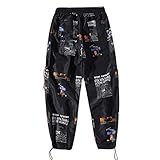 Este es un pantalón de estilo hip hop callejero casual para hombre.