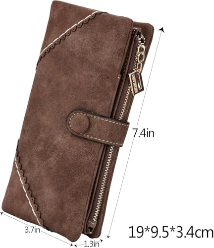 Spacious & Functional Retro Three Fold Wallet Large Capacity Card Holder PU Leather Coin Purses for Women Versatile Design Coins Pocket Clutch Purse2