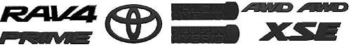 Juego de superposiciones originales de Toyota Rav4 Prime Hybrid AWD XSE Black Emblem Set/Kit