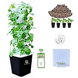 LnzyGarden Hydroponic Growing System,Hydroponic Vertical Garden,Indoor Smart hydroponic Vegetable System, 30 Pods,Plant Germination kit with Pump System, Auto Timer, Beginner kit,Gardening Gift
