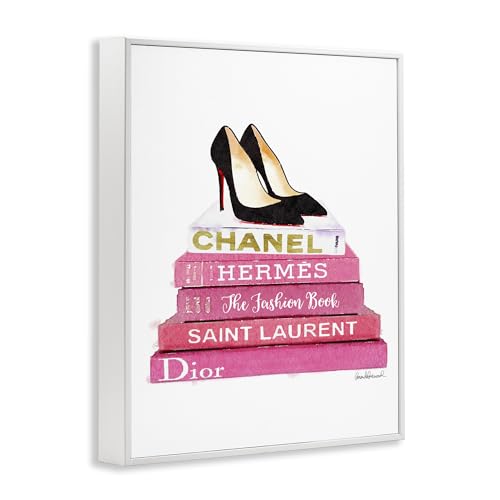 Image of Glam Fashion Books Pump Heels, 16 x 20 Inch Framed Giclee Print