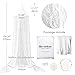 Dix-Rainbow Bed Canopy for Kids Girls Princess White Lace Crib Canopy for Baby Reading Hook Play Castles Round Dome Crib Net Tent - White Lace