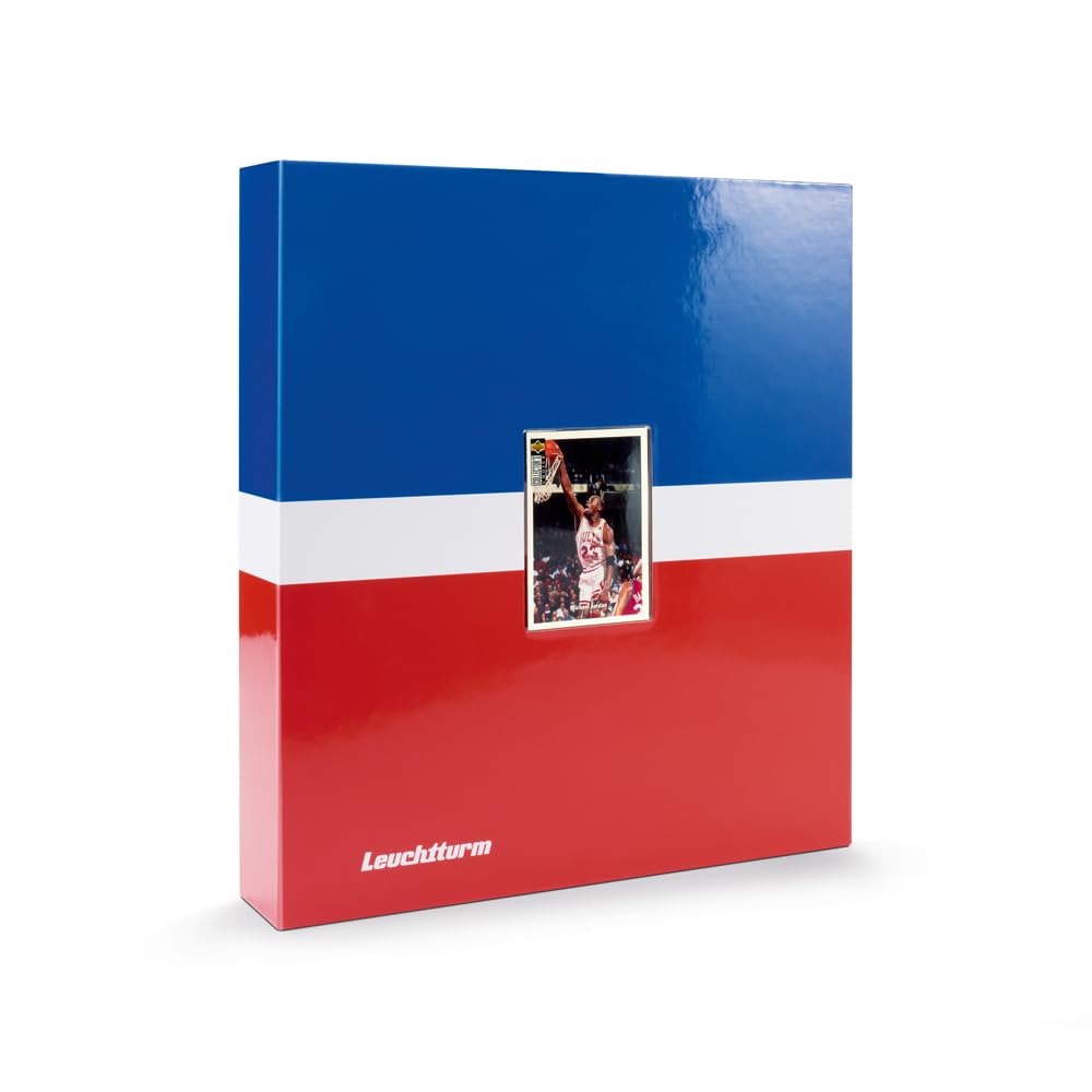 Leuchtturm 369503 TCG Album Pro - for 35 A4 sleeves and 315 Sport Trading Cards, hardcover blue-white-red - without sleeves — image 1
