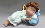 Figura decorativa - Pequeños Tesoros / Ángel Dormilón - Creaciones Nadal - Decoración del Hogar - Hecha en Resina - Fabricada en España - Largo: 14 cm
