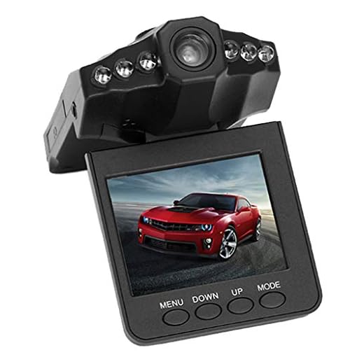Cámara de Coche, 1080P HD 2,5 Pulgadas TFT LCD Pantalla con Rotación de 270° Car DVR Grabadora de Cámara de Coche 120° Gran Ángulo de Cámara 6IR Grabación en Bucle Visión Nocturna