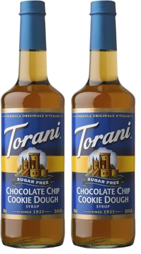 Torani Sugar-Free Chocolate Chip Cookie Dough Drink Syrup, 750mL bottle (Pack of 2)