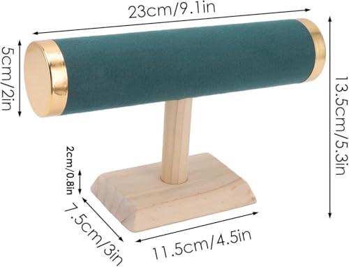 Image of Jewelry Storage Display Stand for Bangles Bracelets Watches (1 Roll T Green W)