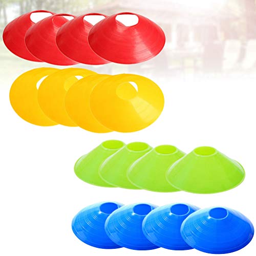 40 peças de cones de disco de futebol Besportble para treinamento de agilidade, futebol, crianças, m