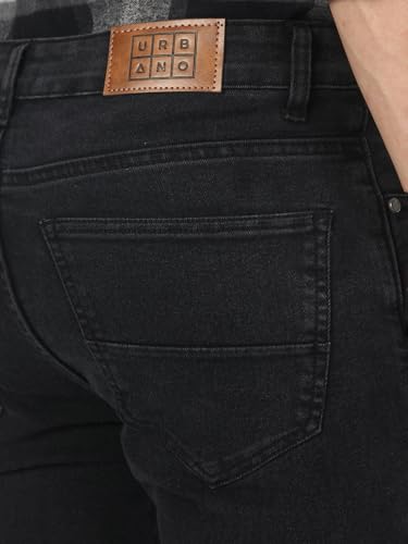 Image of Urbano Fashion Men's Regular Fit Mid Rise Washed Jeans Stretchable