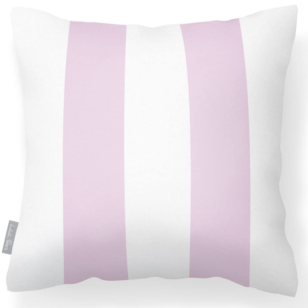 Izabela Peters Peony Blush Outdoor Cushions Waterproof, 43 Cm, Filled Outdoor Cushion, - 2 Stripes, Garden Furniture Cushions, Outdoor Seat Cushions, Garden Chair Cushions