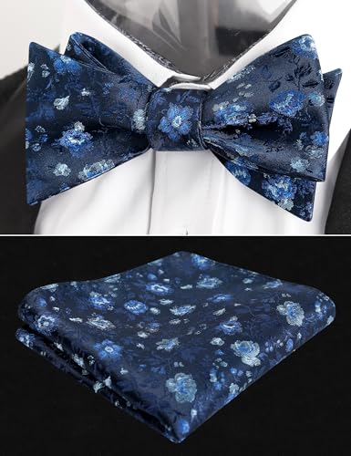 Image of Alizeal Mens 2pcs Floral Pattern Bow Tie Set