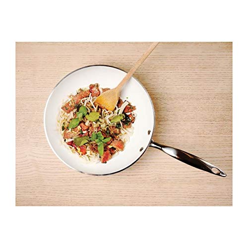 Wok alu Sitram Hegoa blanc de 28 cm pour plaque de cuisson - 3