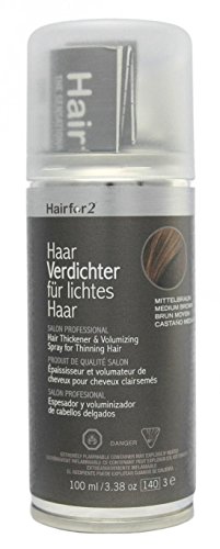 Hairfor2 Haarverdichter Spray, mittelbraun, 1er Pack, (1x 100 ml)