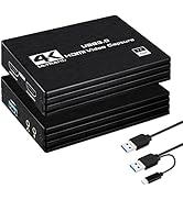 MOYOON Capture Card USB 3.0, 4K HDMI Video Capture Device to USB/Type-C with Microphone & HDMI Lo...