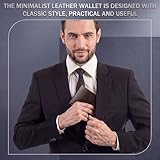SilTriangle 24 Pcs Mens Bulk Gifts Leather Photo Wallet Slim Bifold, Fathers Day Thank You Gifts for Employees Coworkers(Black,Brown)