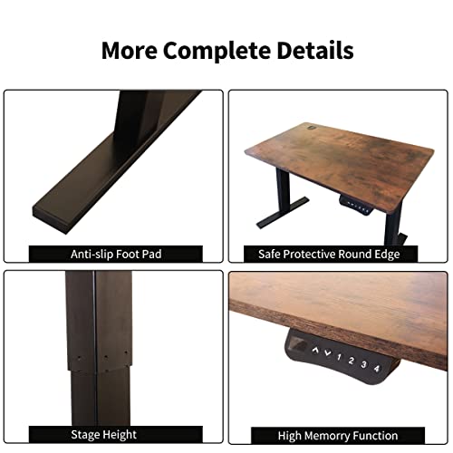 Storking Electric Height Adjustable Standing Desk, Sit-Stand Home Office Desk With Memory Controller, Computer Workstations Computer Standing Desk With Splice Board (36 X 20, Black) #TOP3