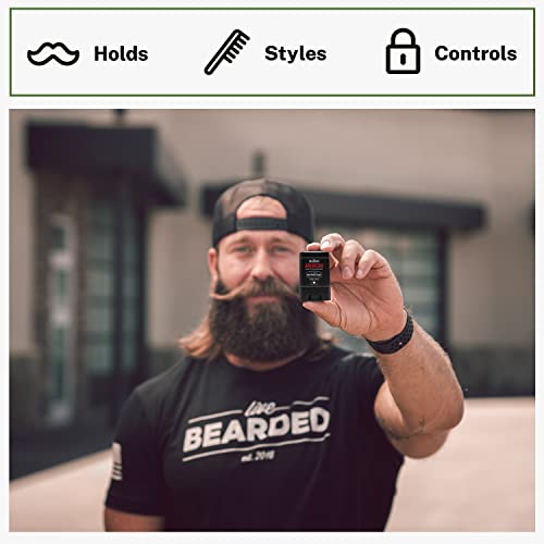 Live Bearded: Mustache Wax - Executive - 0.35 Oz - Medium Hold - All-Natural Ingredients With Beeswax, Lanolin, Jojoba Oil And Essential Oils For Fragrance - Medium Hold - Made In The Usa #TOP3
