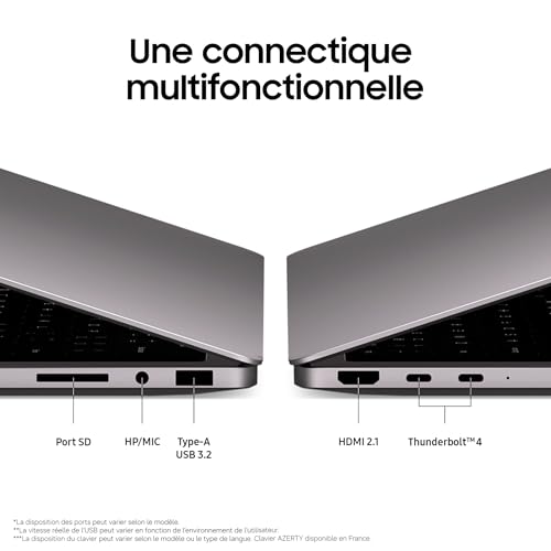 Samsung Galaxy Book6 Ultra 16", PC Portable IA, Processeur Intel Core Ultra 7, Mémoire 32 Go RAM, 1 to SSD, NVIDIA RTX 5070 GPU, Écran Tactile Dynamic AMOLED 2X, Autonomie Très Élevée, Anthracite