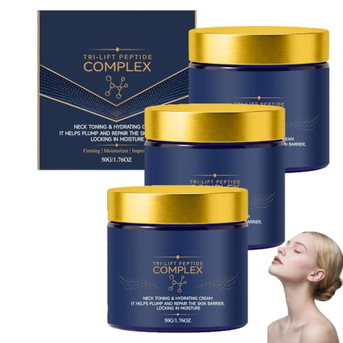 Image of Tri-lift Peptide Complex Cream, Anti Aging Neck Firming Moisturizer for All Skin, Long-Lasting Tightening, Gentle Smoothing Neck Cream for Daily Use,3