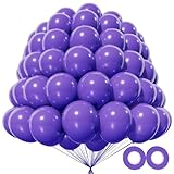 KAWKALSH 200pcs Purple Balloons 5 Inch, Small Mini Latex Balloons for Party Birthday Baby Shower Anniversary Festival Arch Garland Decoration