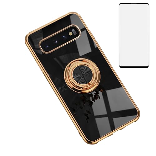 Coque Samsung S10plus anti rayure silicone souple avec anneau