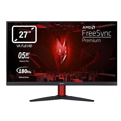 Acer Nitro KG272S3bmiipfx - Écran PC Gaming 27" Full HD, 180 Hz (1920x1080, 16:9, FreeSync, 1ms VRB, 250 Nits, Comfyview, BlueLightShield Pro 2xHDMI 2.0/1xDP 1.2) Moniteur PC Inclinable, Couleur Noir