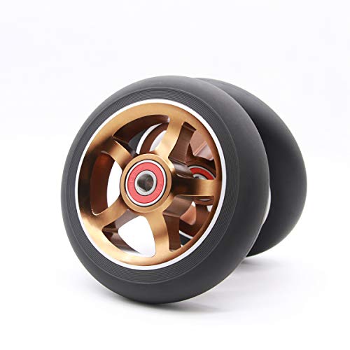 2Pcs 110Mm Pro Scooter Wheels With Abec 9 Bearings Fit For Mgp/Razor/Lucky Envy/Vokul Pro Scooters Replacement Wheels (Brown) #TOP2