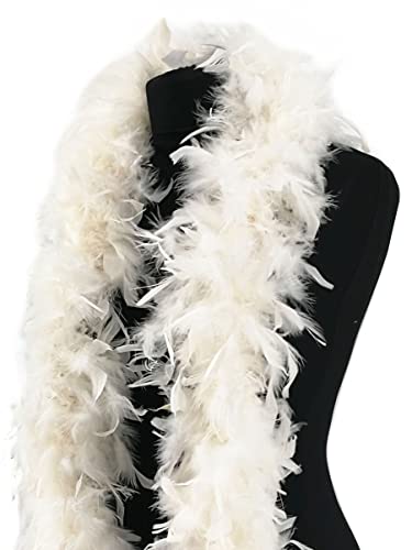 Pohotobooth Props Ltd Luxury White Feather Boa â€“ 80g 