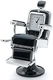 Sanis Enterprises 1.5'x1.5'x3.5' Silver Barber Chair Desk Clock