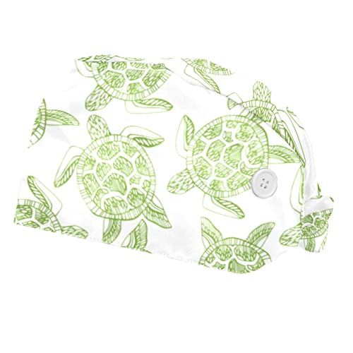 Chapeaux bouffants tortues de mer JDEZ lot de 2 casquettes de travail