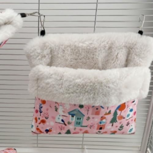 Bolsa de dormir para pássaros, pequena para animais de estimação, algodão, quente, confortável, cama