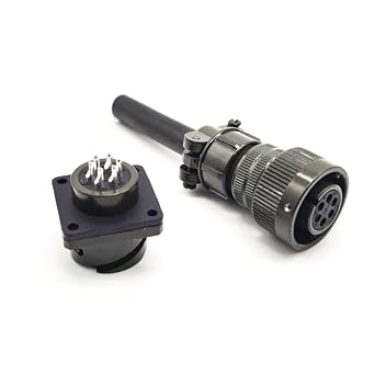 MIL-DTL-5015 Circular Connector, MS3106A14S-6S MS3102A14S-6P 6 Pin Female to Male Industrial Connectors Solder Termination, 14S-6 Insert Arrangement, 14S Shell Size, 6 Contacts