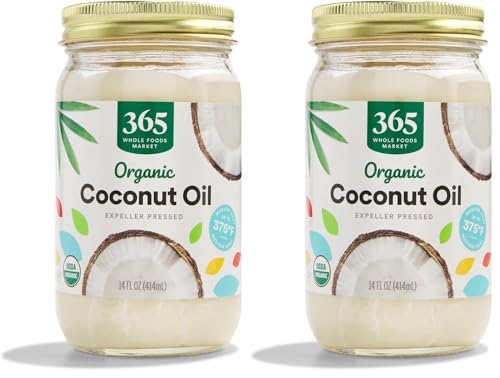 365 by Whole Foods Market, Organic Refined Coconut Oil, 14 Fl Oz (Pack of 2)