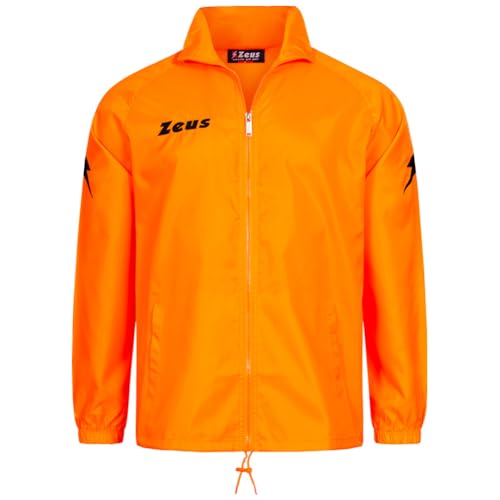 Nucleo Sport Chaqueta impermeable impermeable a prueba de viento de lluvia Rain Zeus X Hombre Unisex Mujer Niño, Naranja neón., Talla única