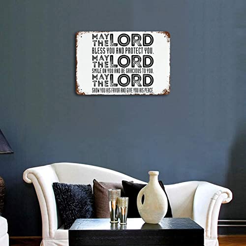 Panneau rétro vintage May The LORD Bless You pour déco murale de bar chic - 5