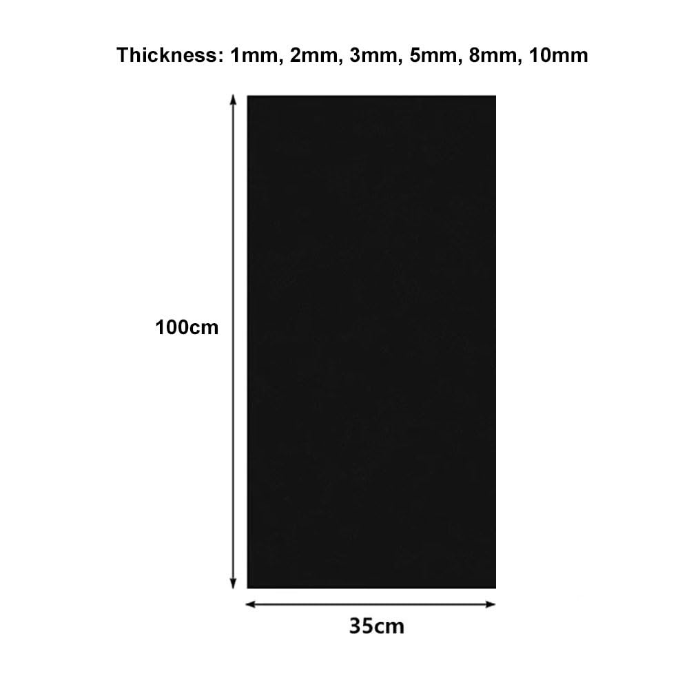 1 Stück Schwarze, Ultrahochdichte EVA-Schaumstoffplatte, 1–10 Mm Dick, Formbeständige Schaumstoffplatte For Cosplay, Basteln, DIY-Projekte Und Modellbau(Thick 8mm,35x100cm)