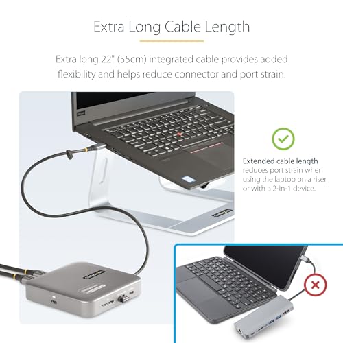 StarTech.com 7-in-1 USB C DisplayLink Dual Monitor Docking Station, Dual 4K 60Hz HDMI Dock for MacBook M1 M2 M3 M4 & Windows - Image 4
