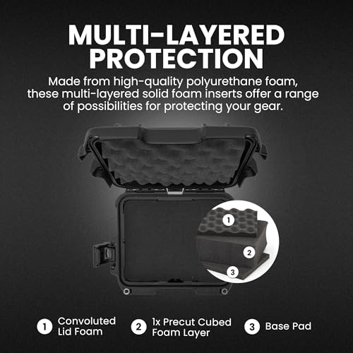 Image of NANUK 905 Hard Case with Foam - IP67 Waterproof Hard Case, Protective Hard-Shell Box for Camera, Drone & Gear - Impact-Resistant, Dustproof, Travel-ready, 12.5 inch x 10.1 inch x 6 inch, Made in Canada - Black