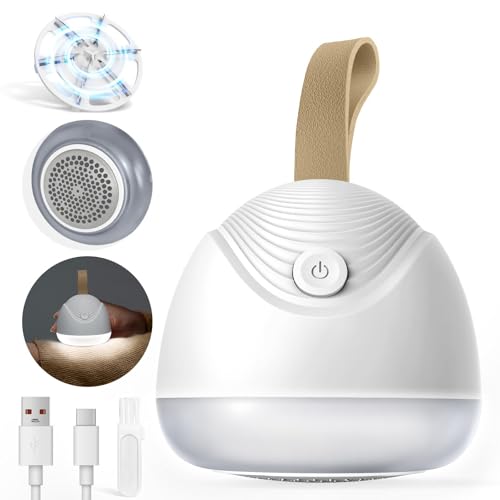 【強力6枚大型刃・LED照明付き】毛玉取り器 電動 けだまとり 専用替刃 8000r/min 高速回転 USB充電式 大容量バッテリー 強力 生地を傷めない 毛玉取り機 透明ダストボックス 長時間稼働 人気 毛玉クリーナー 安全機能付き 持ち運び便利 お手