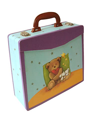 WH WORKING HOUSE MALETIN Maleta CONTENEDOR JUGUETERO Ositos Infantil Azul PEQUEÑO
