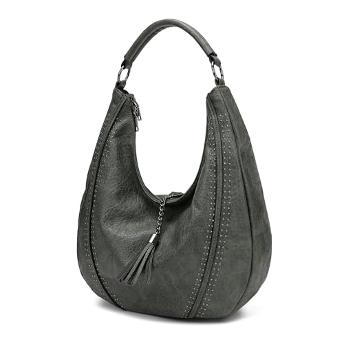 Bolso Hobo de cuero oversize para mujer miniatura 3
