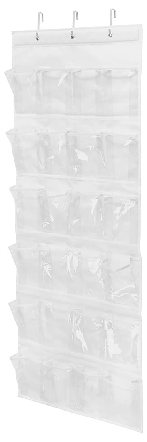 SciencePurchase Hanging Shoe Organizer with 24 Pockets (Holds 12 Pairs)