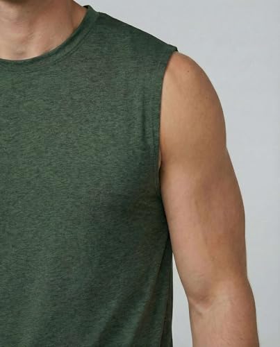 Image of Real Essentials 3 & 5 Pack: Men's Dry-Fit Active Athletic Tech Tank Top - Regular and Big & Tall Sizes (S-5XLT)