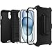 OtterBox iPhone 15, iPhone 14, and iPhone 13 Defender Series Pro Case - Black, screenless, Rugged & Durable, with Port Protection, Includes Holster Clip Kickstand