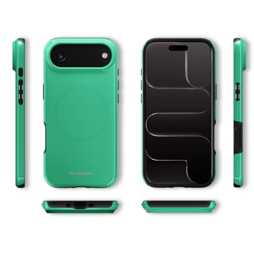 Image of DailyObjects Enamel Bumper MagSafe Case for iPhone Air Compatible with Mag-Safe Wireless Charging | Mint Hybrid Magnetic Back Cover