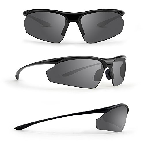 Epoch 6 Golf Sport Sunglasses Black Frame with Smoke Lens