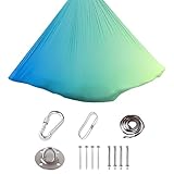 ???? Tuch Swing 200 Kg Max. Tragfähigkeit Mit Beschläge -???????? Indoor Geeignet, um Ängste abzubauen,Glück. (280 * 150CM),F-Türkis